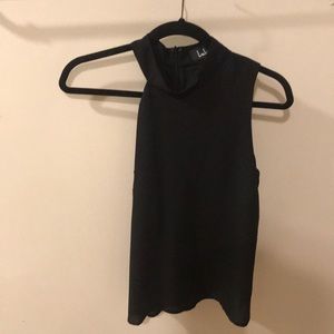 Asymmetrical black blouse